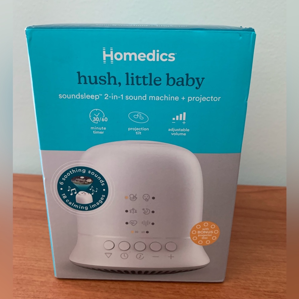HoMedics SoundSleep 2-in-1 Sound Machine + Projector New